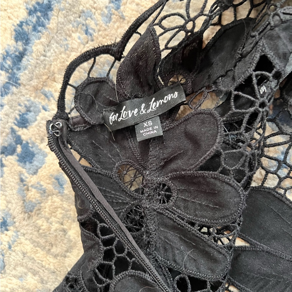 For love and lemons Malika Black Lace Floral Dress - Picture 7 of 7